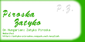 piroska zatyko business card